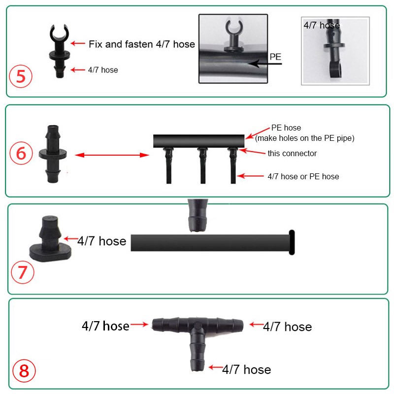 50pcs Garden Drip Irrigation C - огляд і ціна Urban Farming System