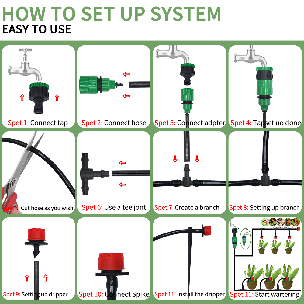 Micro Drip Irrigation System P - огляд і ціна Urban Farming System